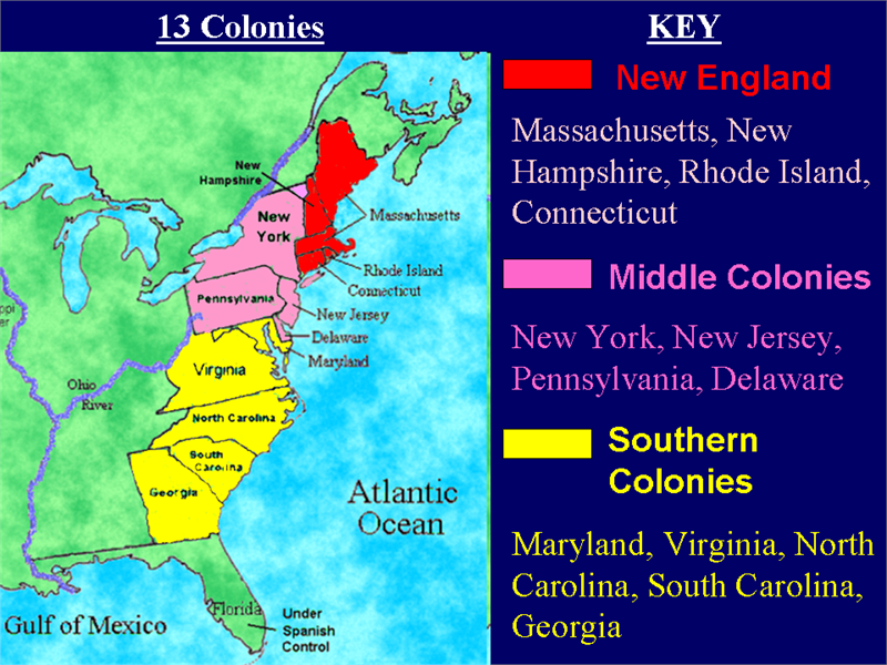 Colonial Regions - Welcome to 8th Grade U.S. History